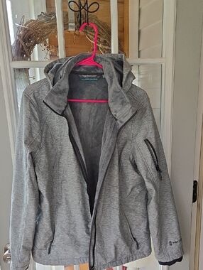 Free Country Gray Hooded Sherpa-Lined  Jacket